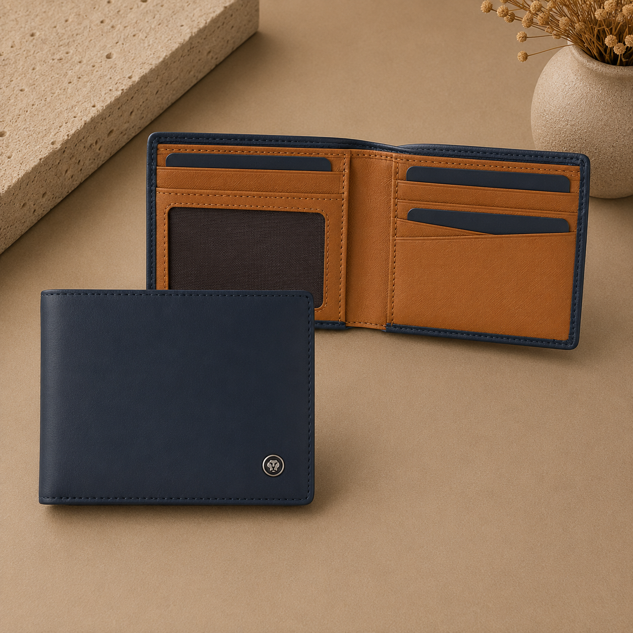 CROSS Soft Grain Leather Two-Tone 8CC Bifold Wallet