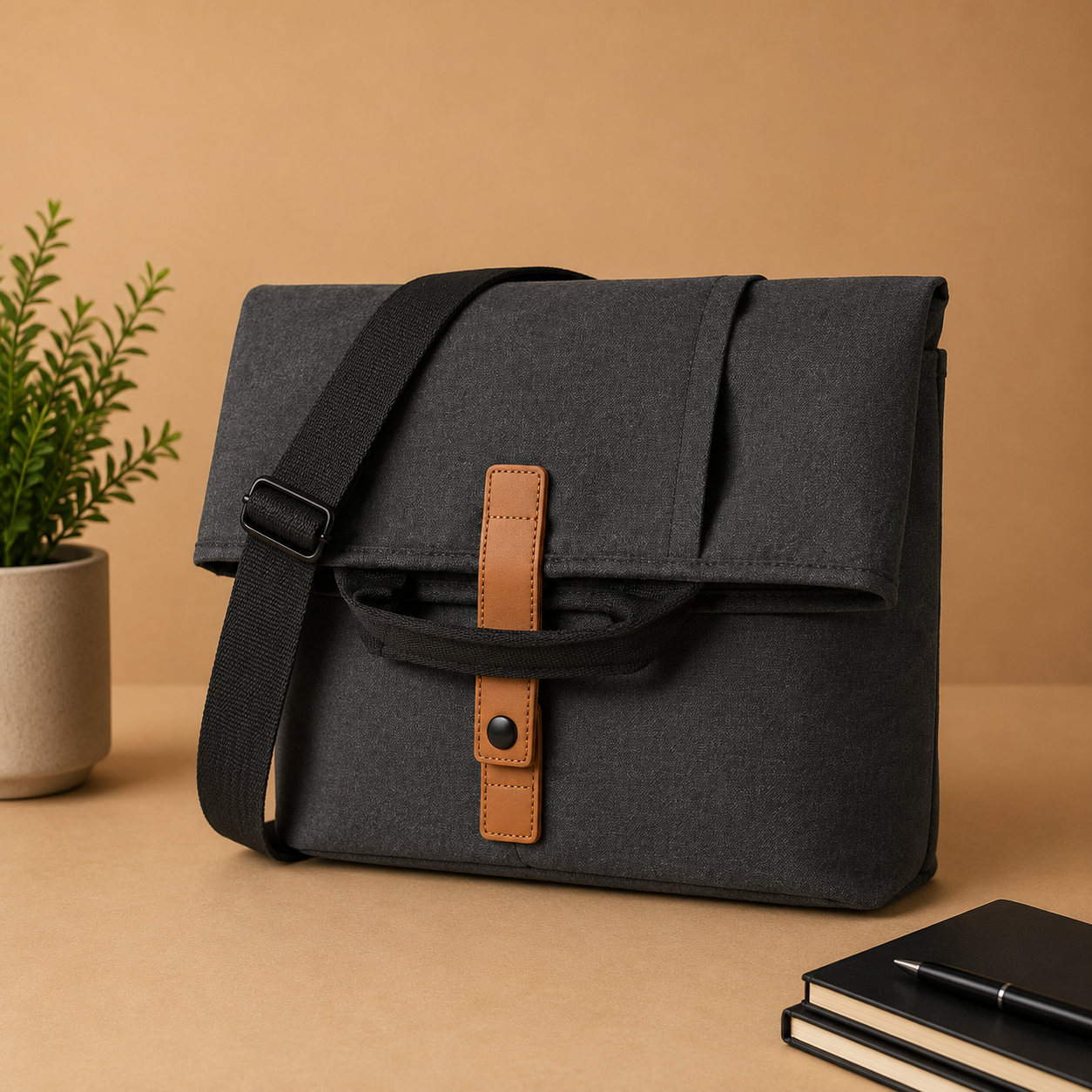 SANTHOME 2-in-1 Messenger & Tote Bag