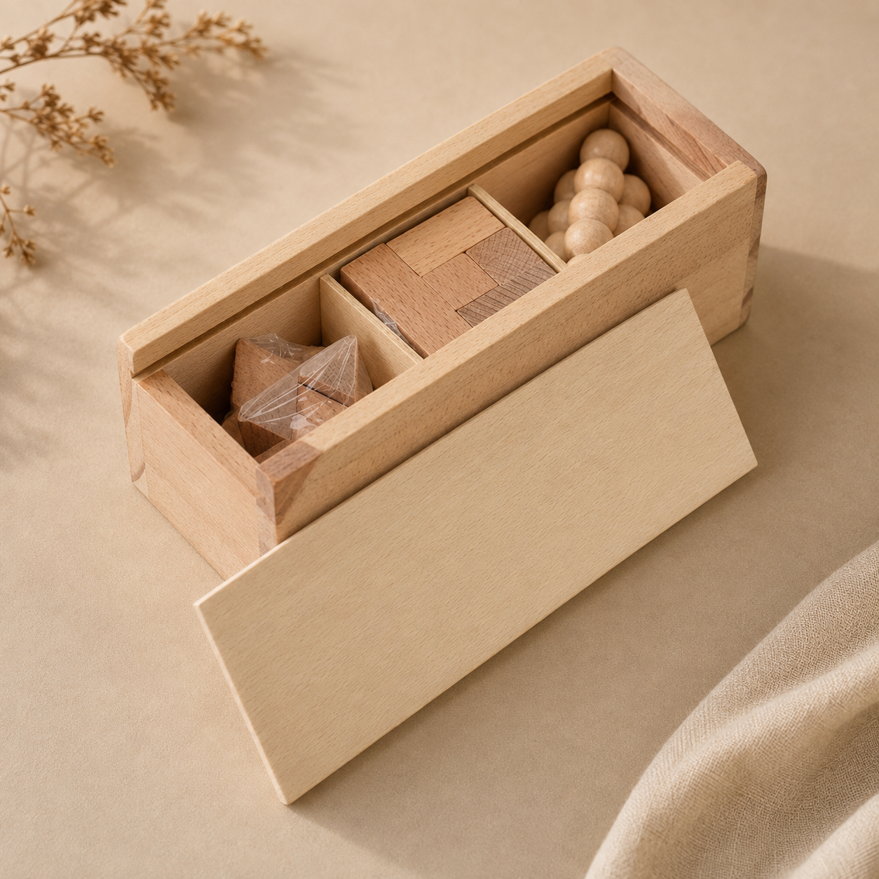 eco-neutral 3 pcs Brain Teaser Puzzle Set