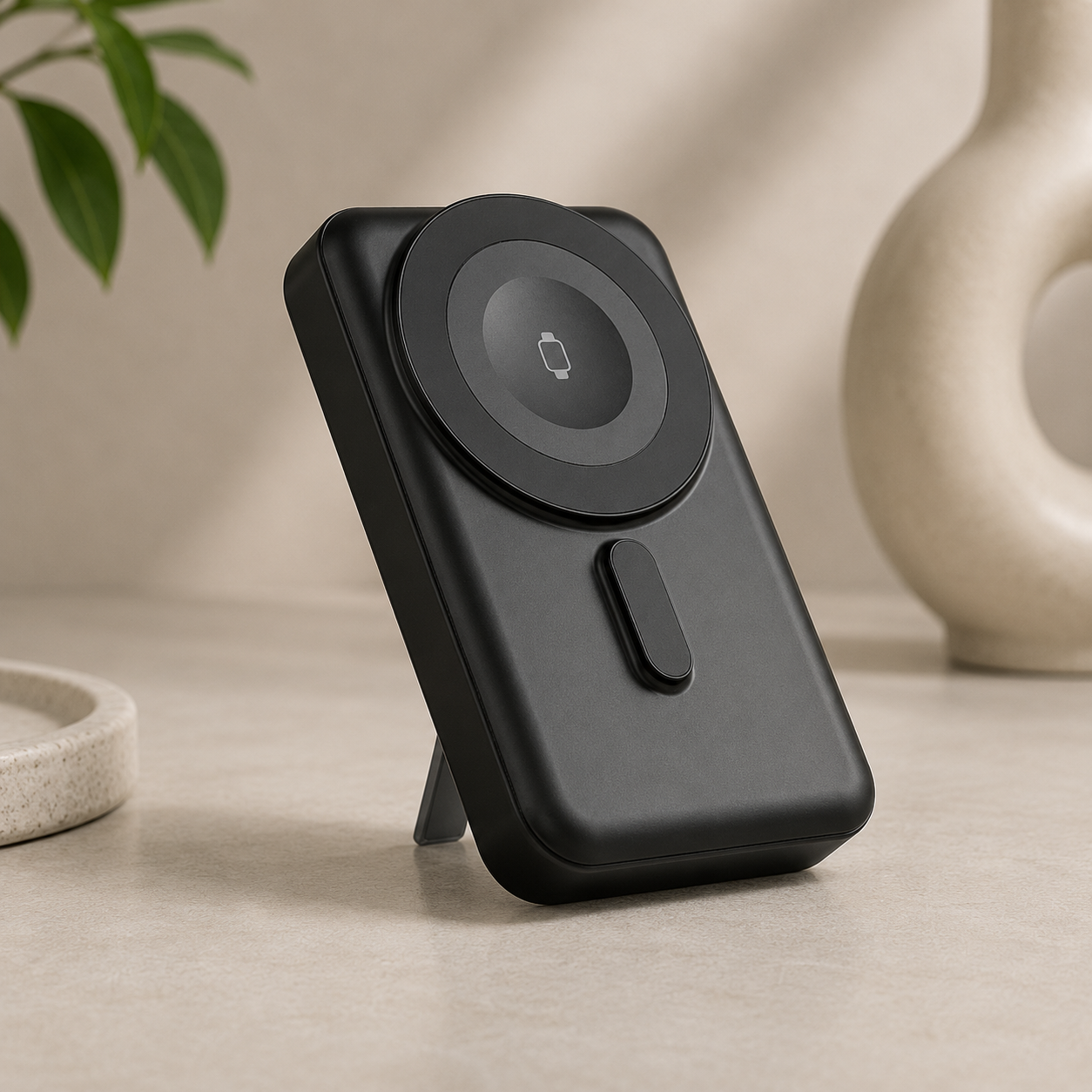 10000mAh Mag Wireless Powerbank with Inbuilt Cables