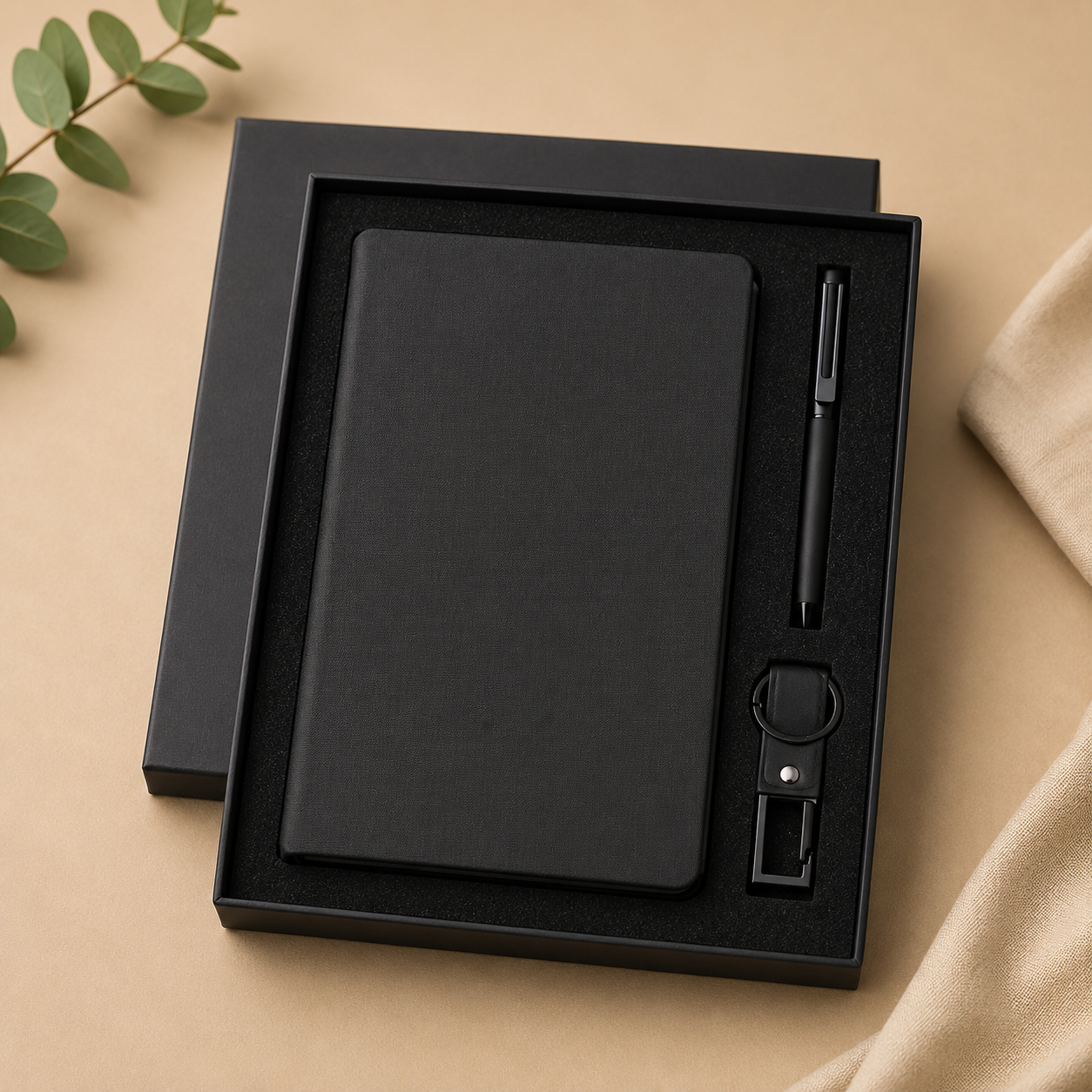 CHANGE ZERO Sustainable Gift Set with Refillable Notebook, Pen & USB Keychain