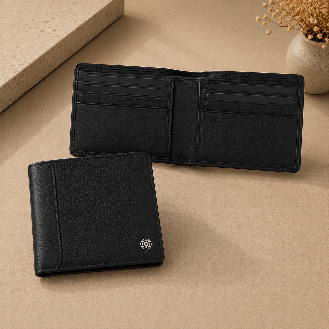 CROSS Pebble Leather 8CC Classic Fold Wallet
