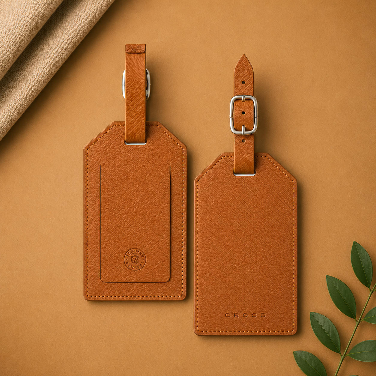 CROSS Saffiano Leather Luggage Label