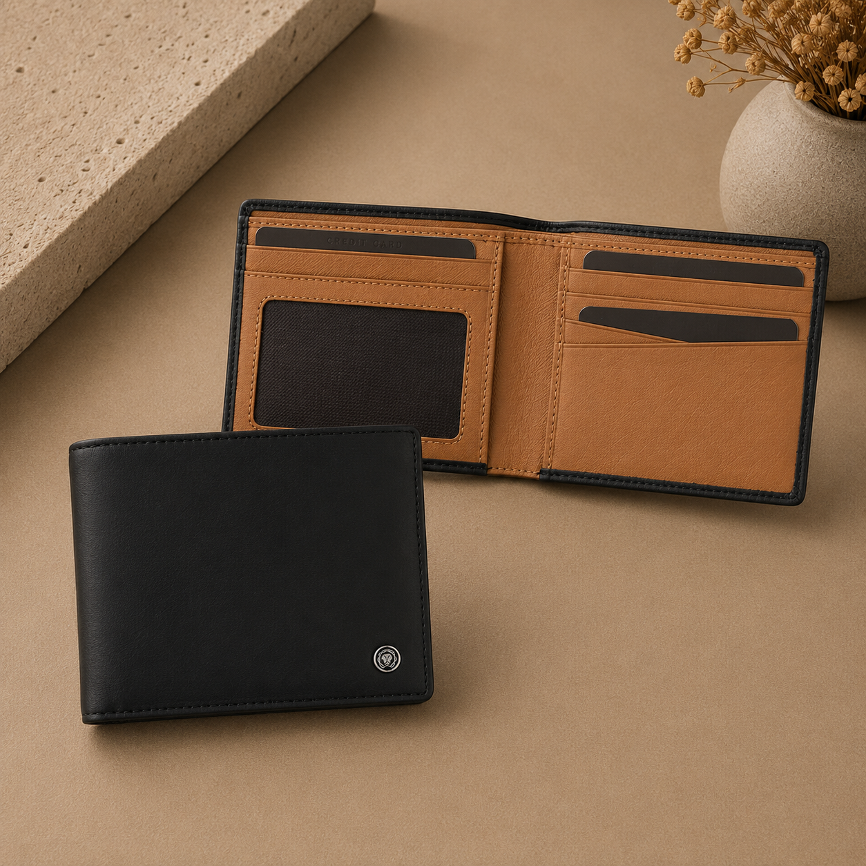 CROSS Soft Grain Leather Two-Tone 8CC Bifold Wallet