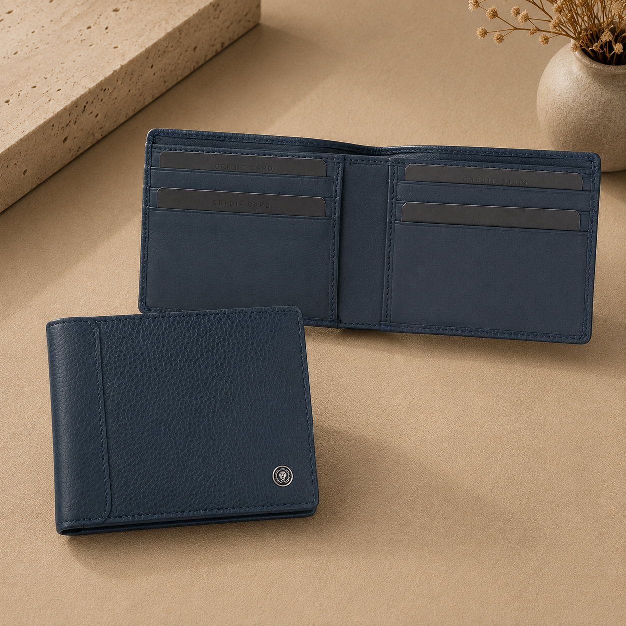 CROSS Pebble Leather 8CC Classic Fold Wallet