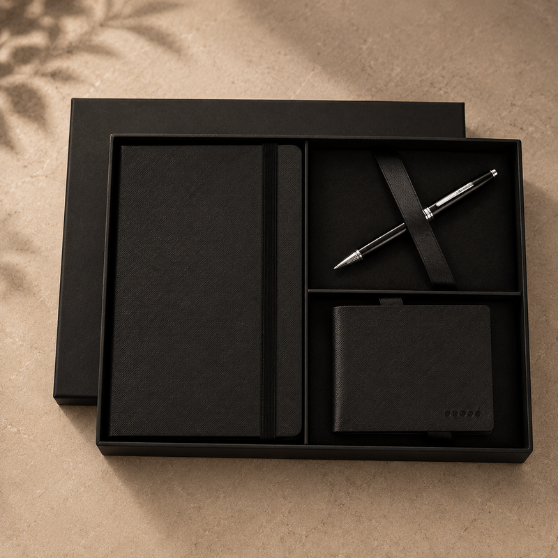 Cross Coventry Ballpoint Pen with Notebook and Coin Wallet Gift Set