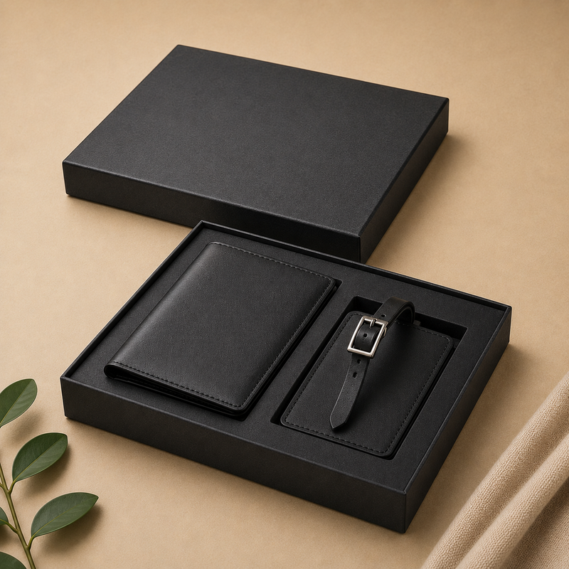 Diplomat Travel Gift Set with Passport Holder and Luggage Tag