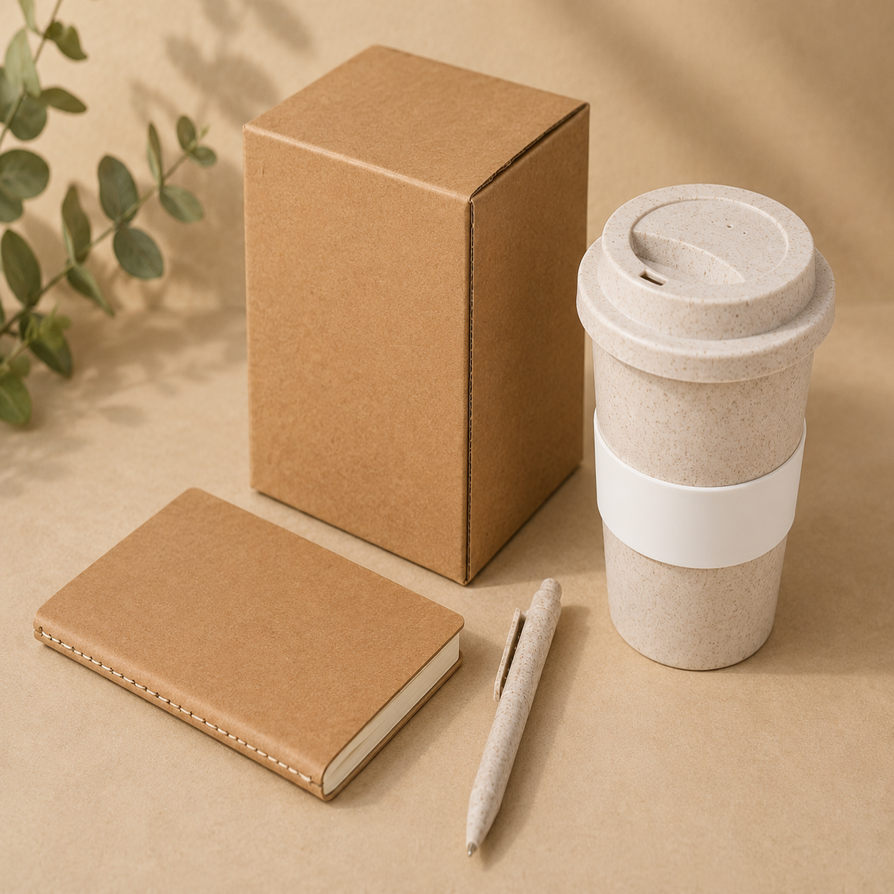 Eco Set of Mug, FSC Notebook and Pen