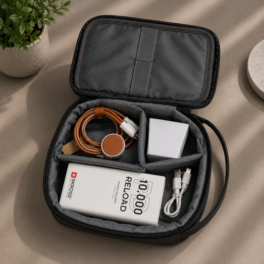 Gift Set of Powerbank, Travel Adapter & Charging Cable