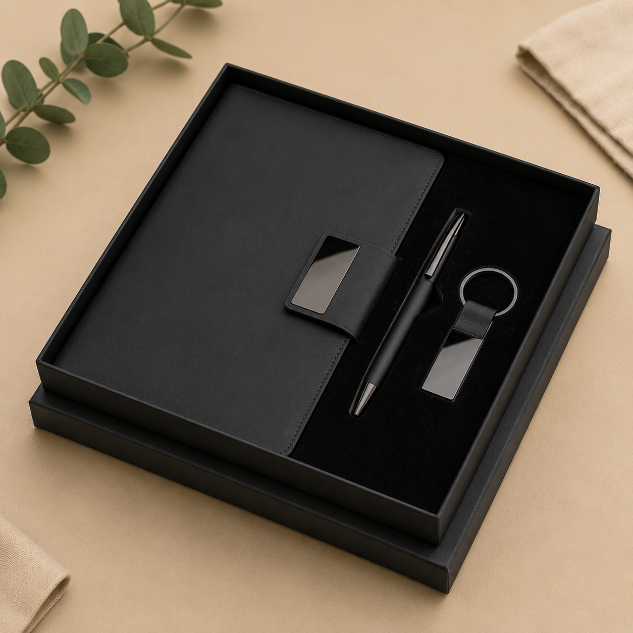 Giftology Set of Notebook, Keychain and Pen