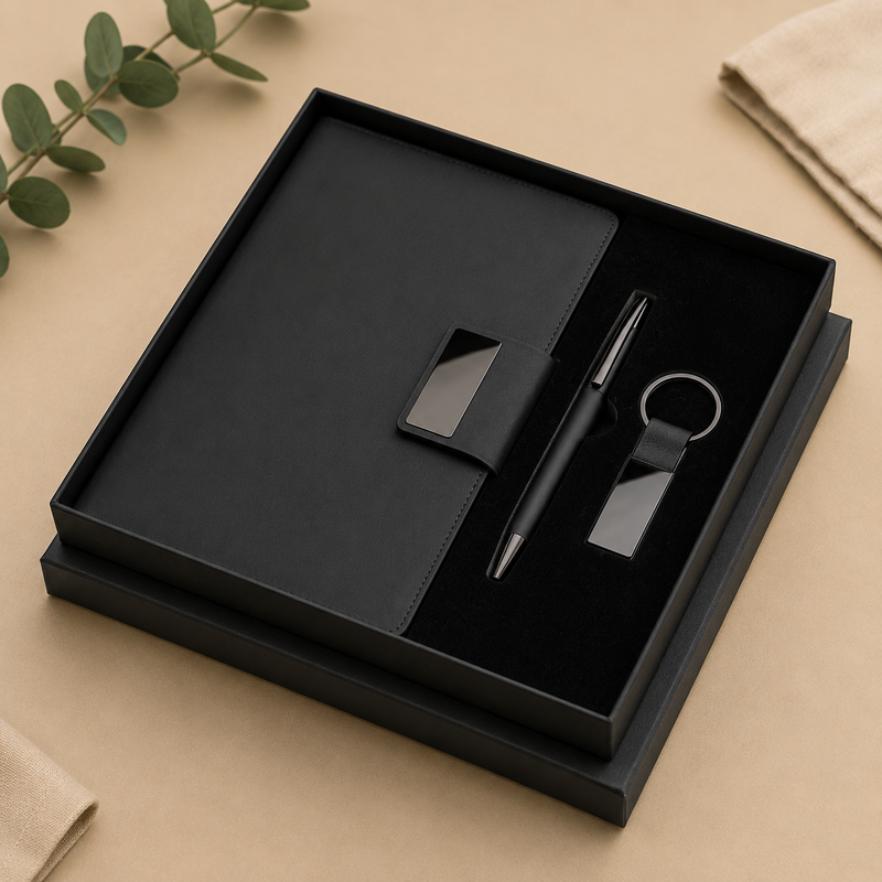 Giftology Set of Notebook, Keychain and Pen