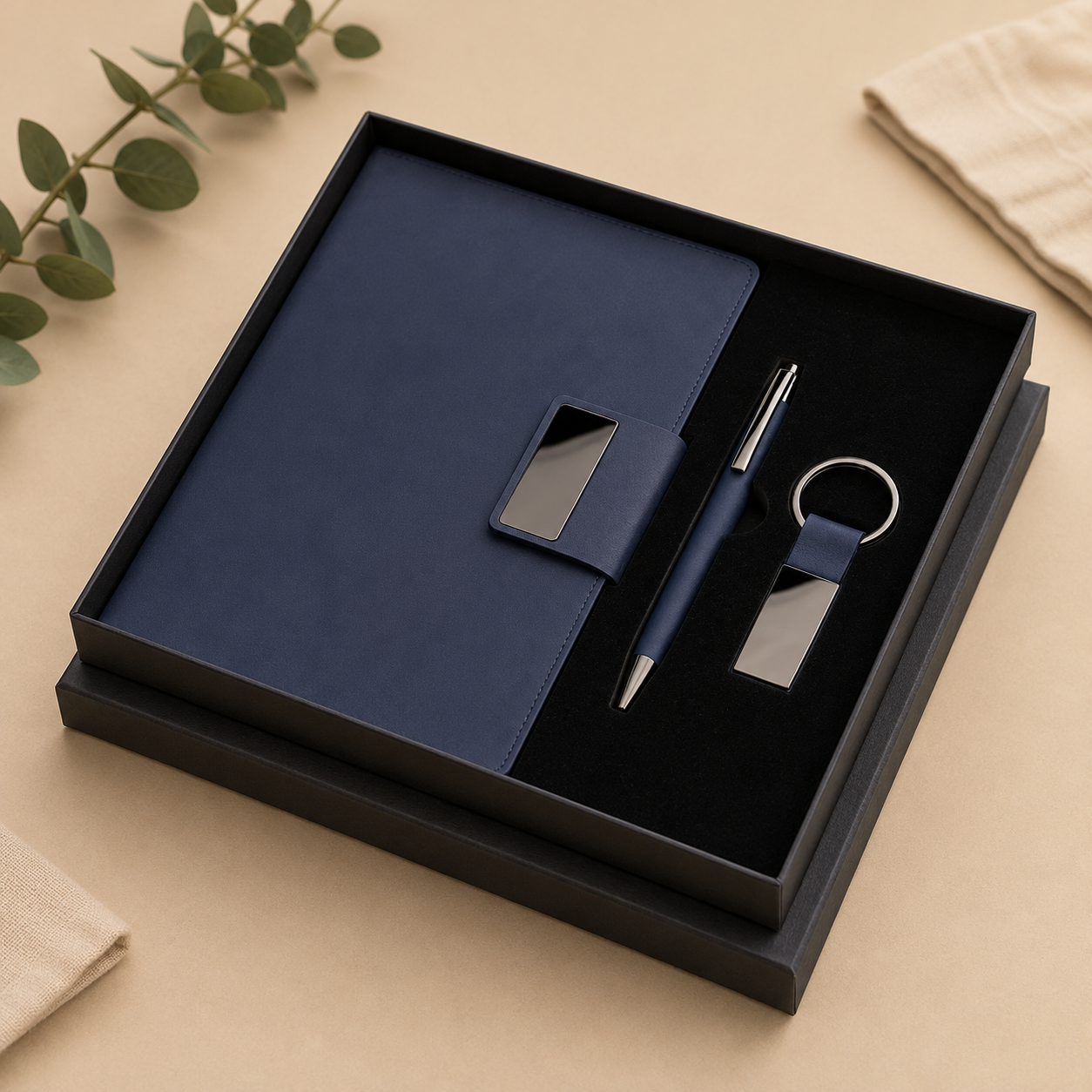 Giftology Set of Notebook, Keychain and Pen