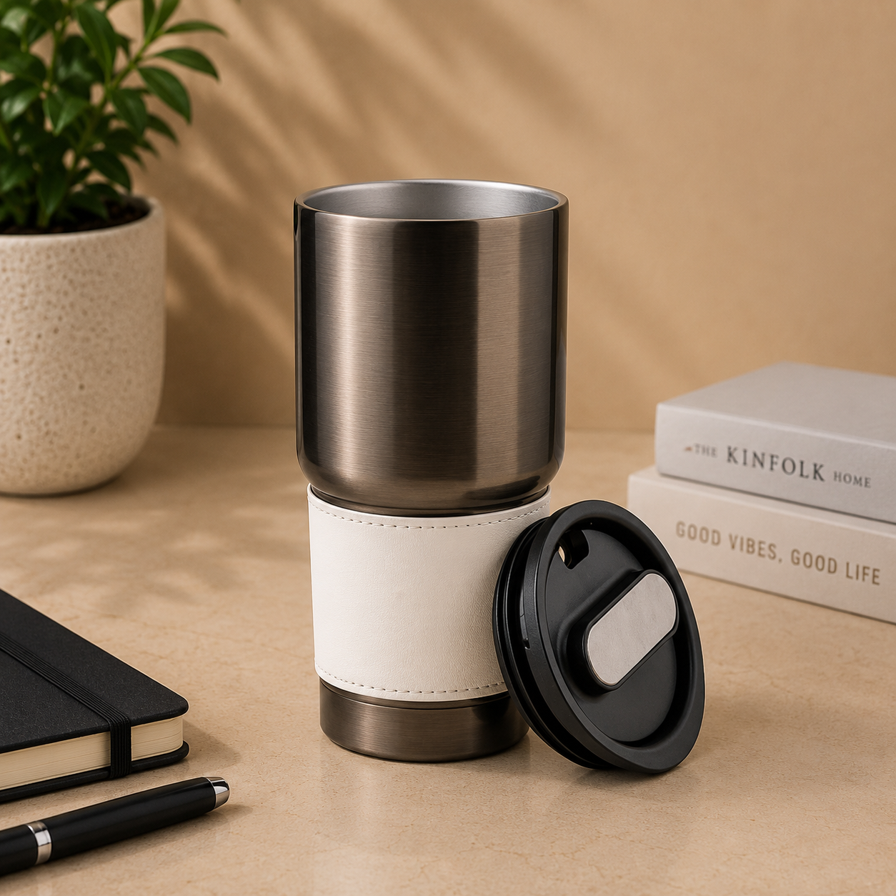 Hans Larsen BOLIN Insulated Stainless Steel Tumbler with Grip Sleeve – 530ml