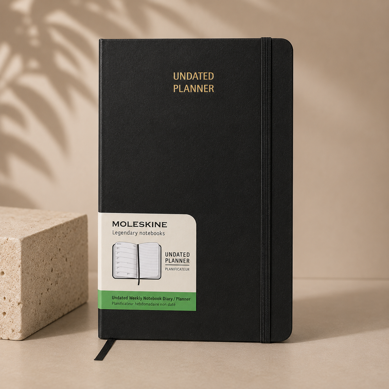 Moleskine Undated 12 Month Weekly Planner - Hard Cover - Large