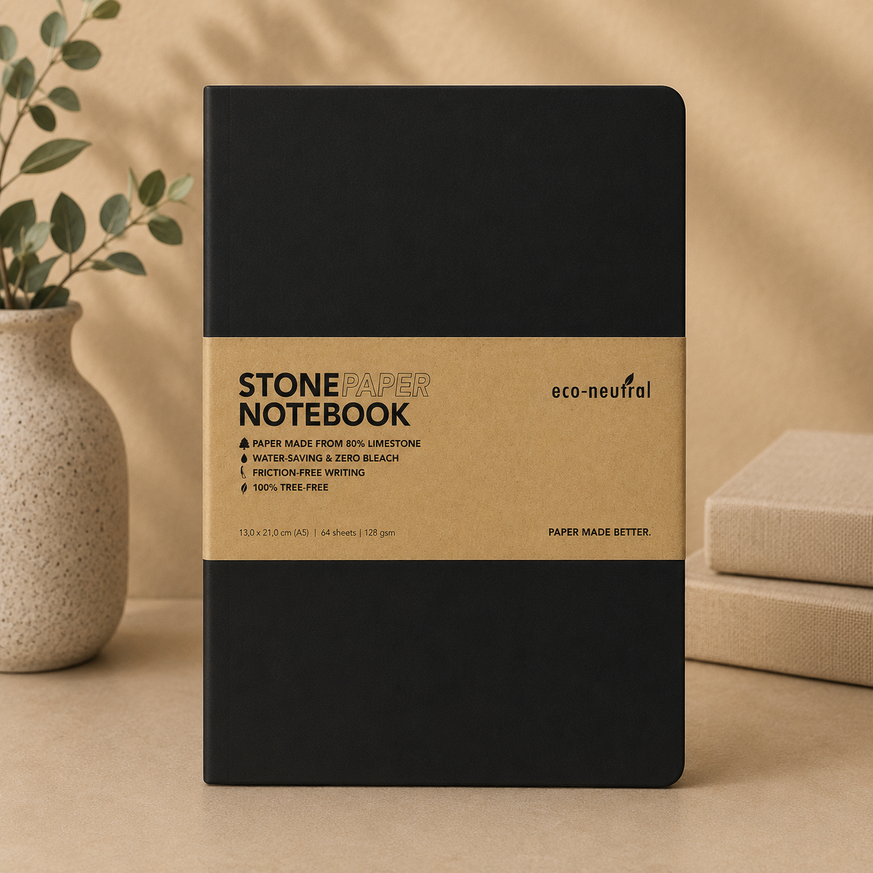 NEYA - eco-neutral Stone Paper Tree-Free Notebook