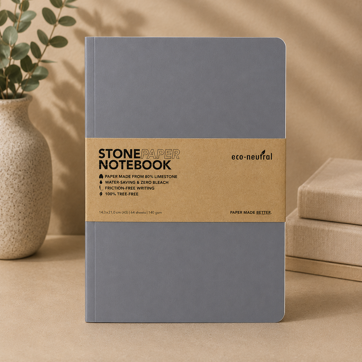 NEYA - eco-neutral Stone Paper Tree-Free Notebook