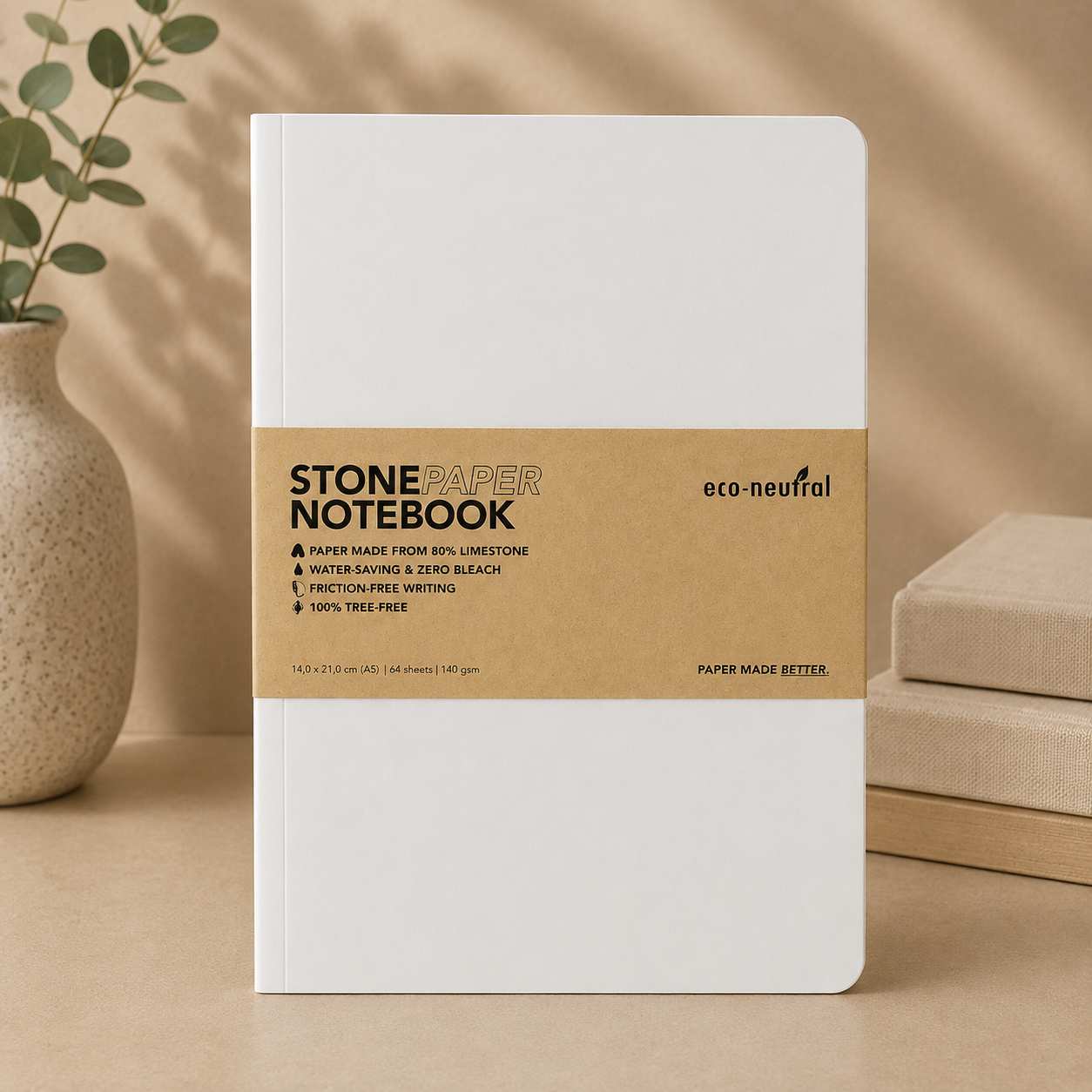 NEYA - eco-neutral Stone Paper Tree-Free Notebook