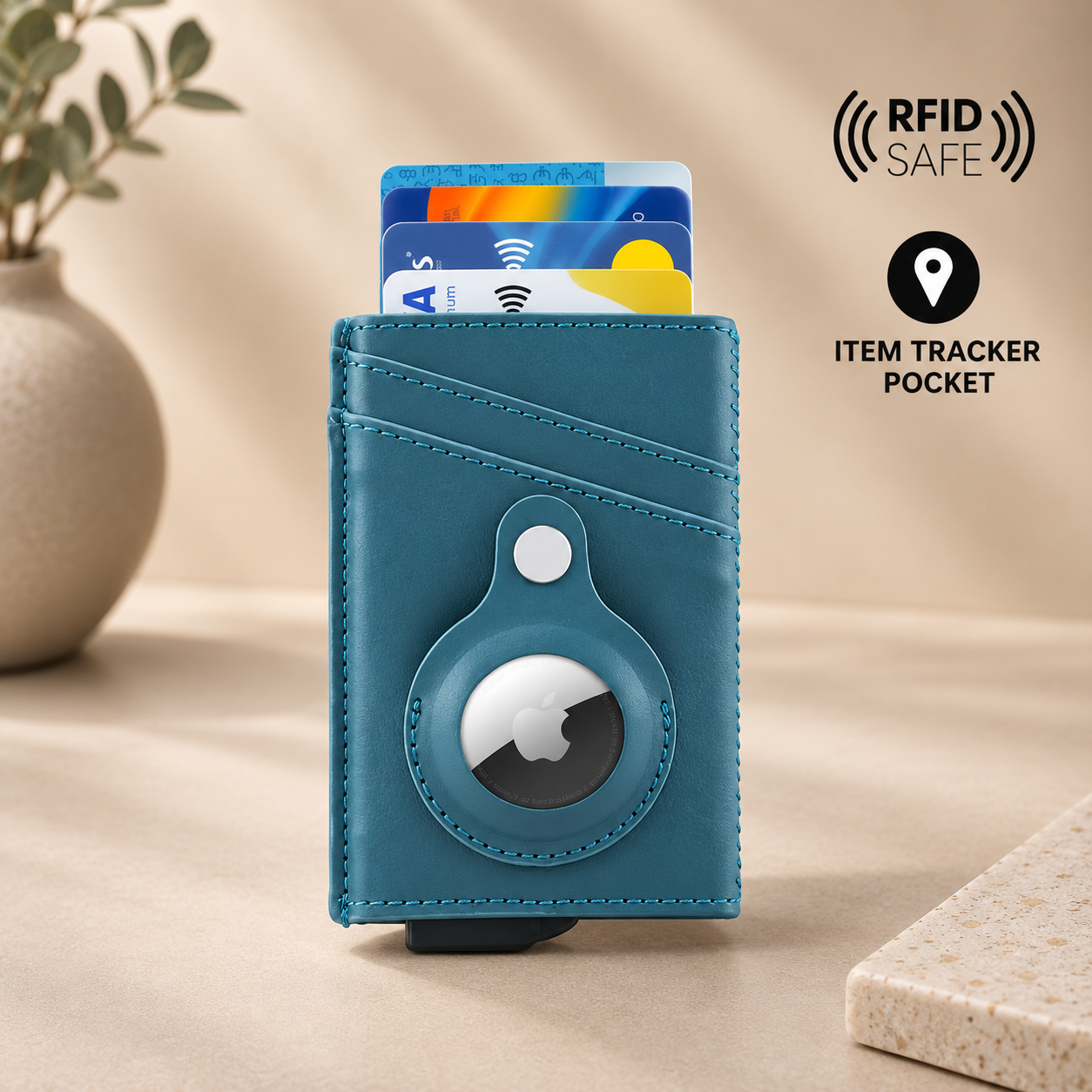 Santhome PU Card Holder with Santhome Tag pocket