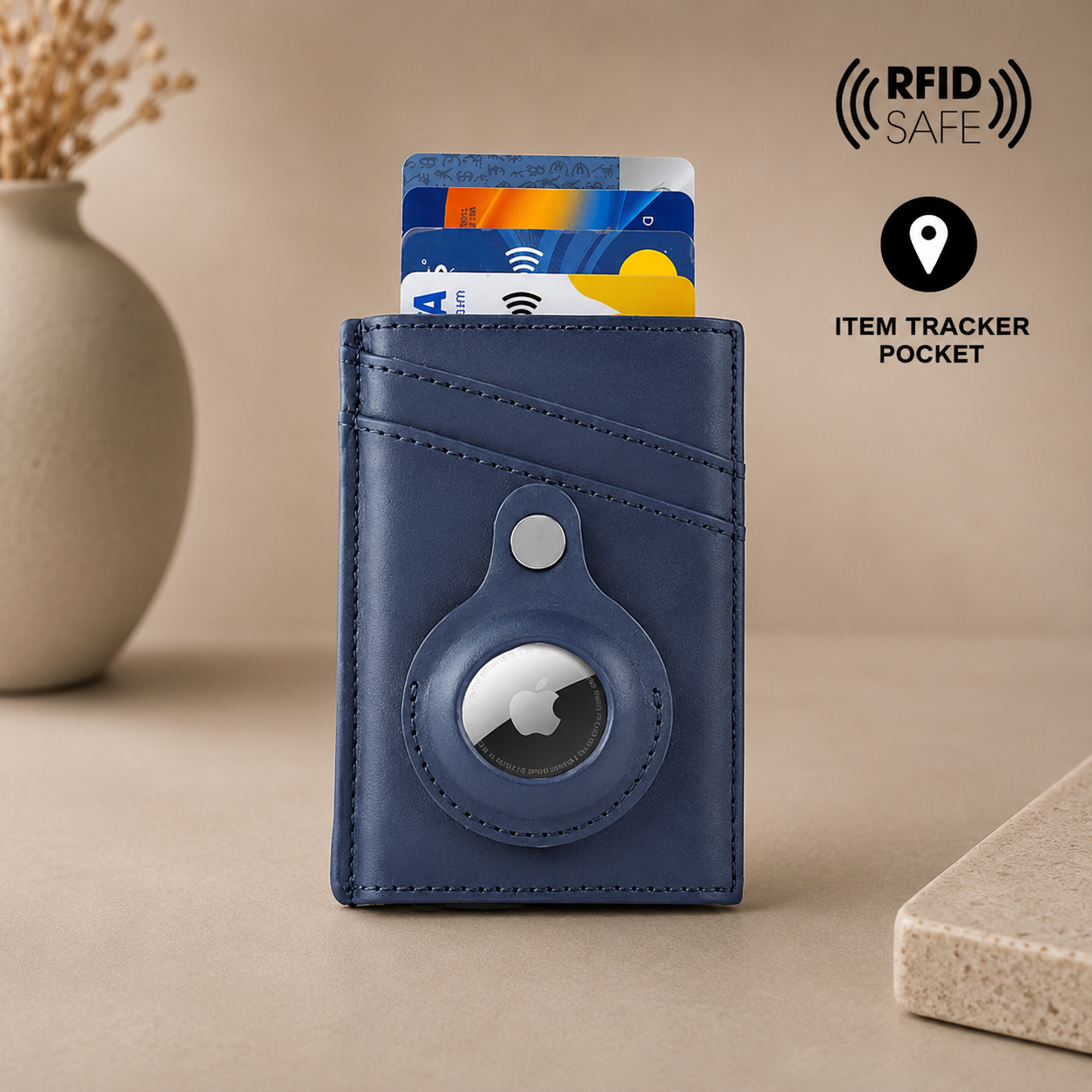 Santhome PU Card Holder with Santhome Tag pocket